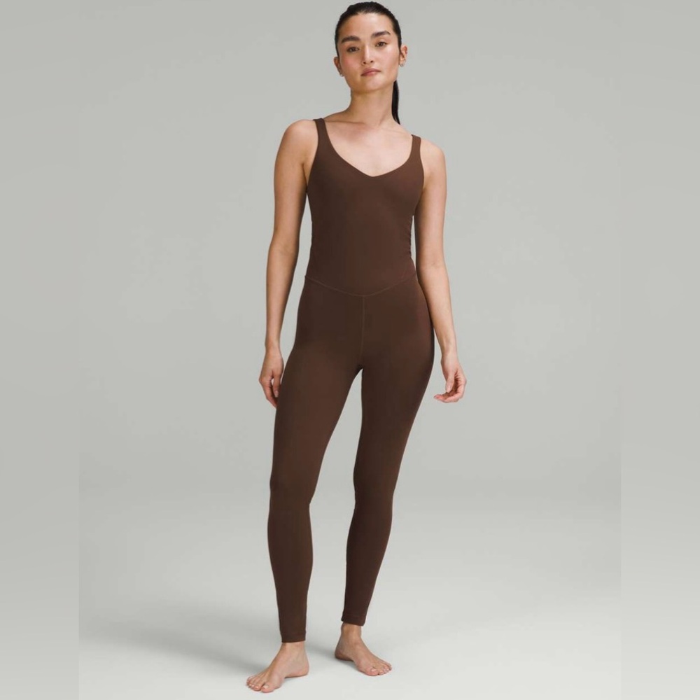 NWT Lululemon Align Mocha Bodysuit Jumpsuit 28"' - 2